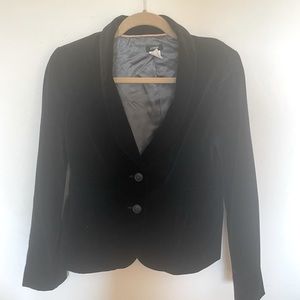 JCrew black velvet texture jacket size 10 long sleeves